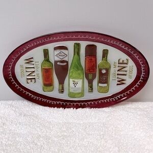Lori Siebert Designs "Wine" Glass, Oval Serving Platter